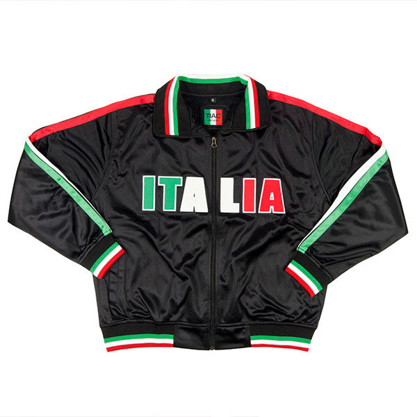 Italia Zip Black Track Jacket