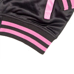 Pink Italia Zip Black Ladies Track Jacket - Bottom Trim