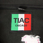 Pink Italia Zip Black Ladies Track Jacket - Label