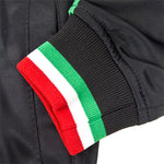 Italia Zip Black Track Jacket - Cuff