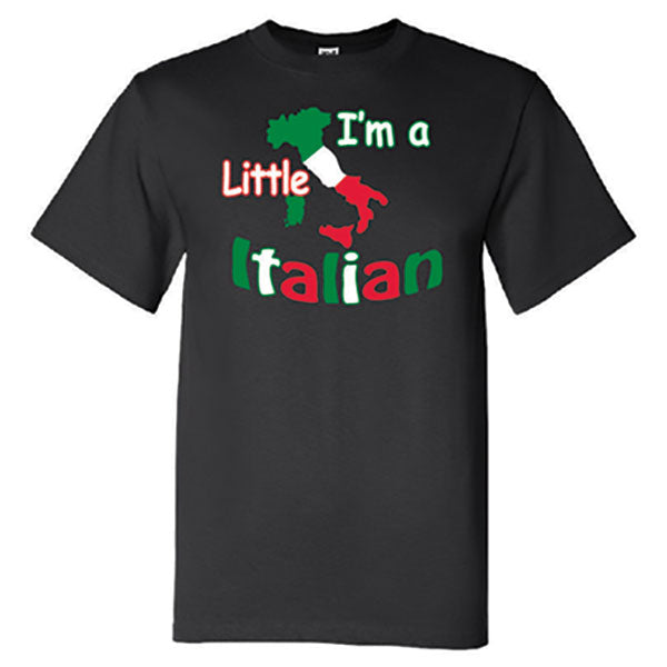 I'm A Little Italian Black T-Shirt