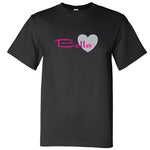 Bella Heart Black T-Shirt