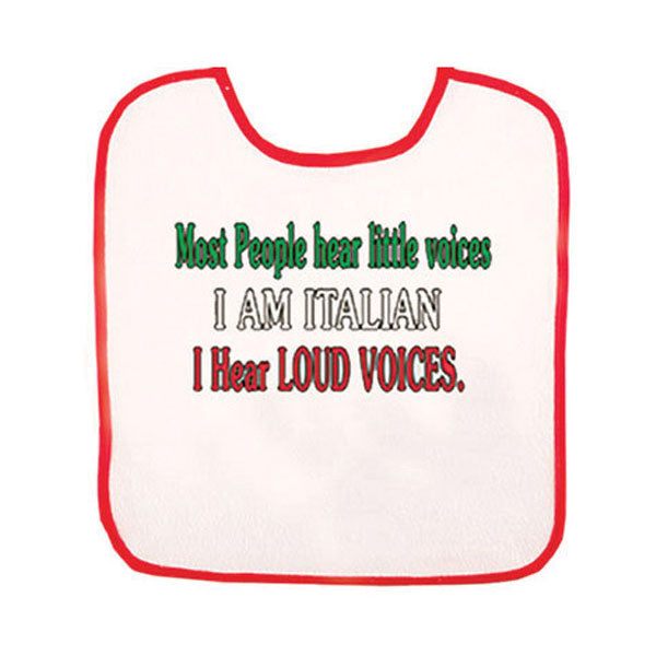 BB3045-Most People Hear Little Voices I Hear Loud Voices (Baby Bib)