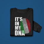 It's in my DNA Italian adult black sweatshirt folded