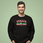 Italia bar with boot adult black sweatshirt on a man