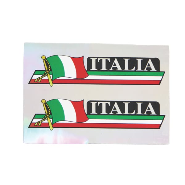 Italia bar flags decals 2 each