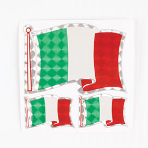 Italian Decal 3 Piece Flag Set