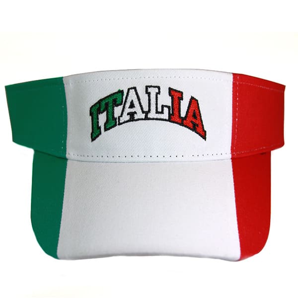 Italia green, white, red visor