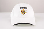 HT223-Sicilia Embroidered Baseball Hat (White)