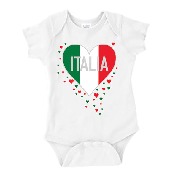 Italia infant white onesie
