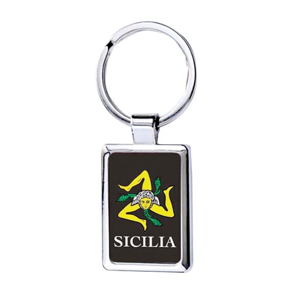 Sicilia metal keychain