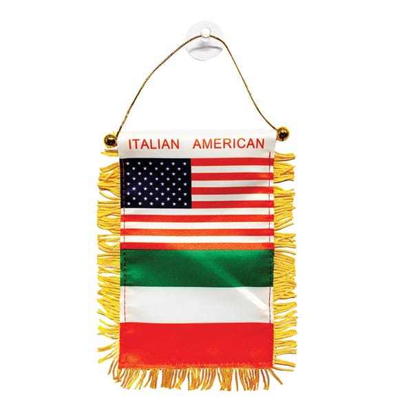 Large Banner Italian American with Suction Cup