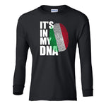 It's In My DNA Italian Black Long Sleeve T-Shirt