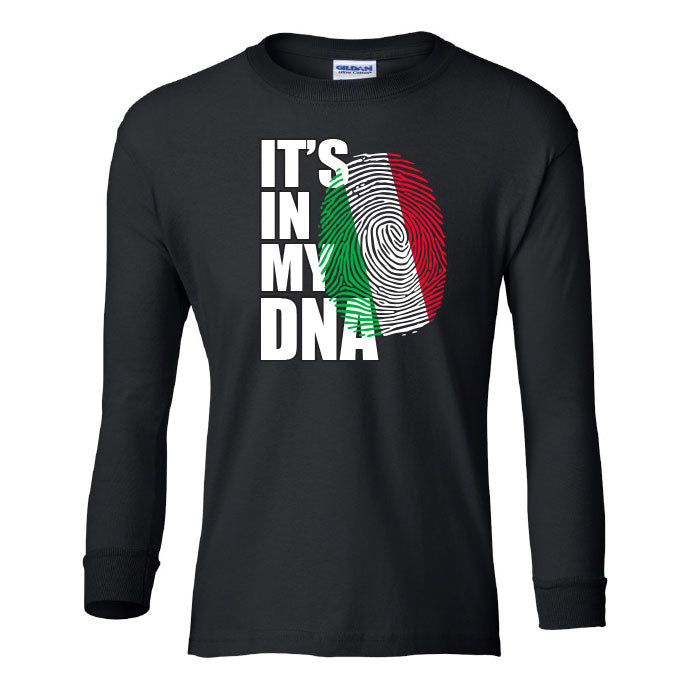 It's In My DNA Italian Black Long Sleeve T-Shirt