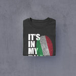 It's in my dna italian adult black long sleeve t-shirt folded