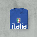 Italia soccer adult navy long sleeve t-shirt folded