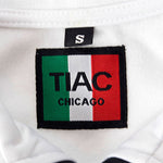 Italia Zip White with Black Trim Track Jacket - Label