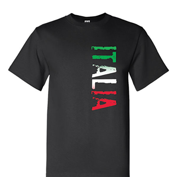 Distressed Italia Black T-Shirt