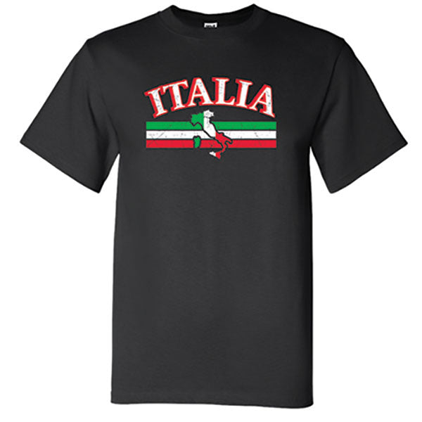 Italia Bar with Boot Black T-Shirt