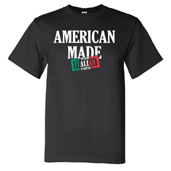 American Made with Italian Parts Black T-Shirt