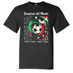 Campiono Del Mondo Soccer Black T-Shirt