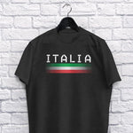 Italia Dots adult black t-shirt on a hanger