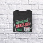 Legalize Marinara adult black t-shirt folded