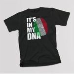 It's In My DNA Italian adult black t-shirt on a table