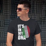 It's In My DNA Italian adult black t-shirt on a man front view