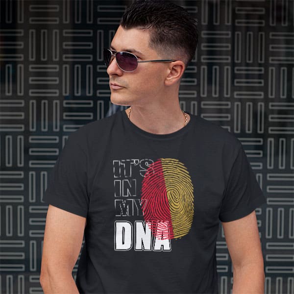 It's In My DNA Sicilian adult black t-shirt on a man front view