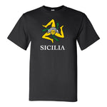 Sicilia adult black t-shirt