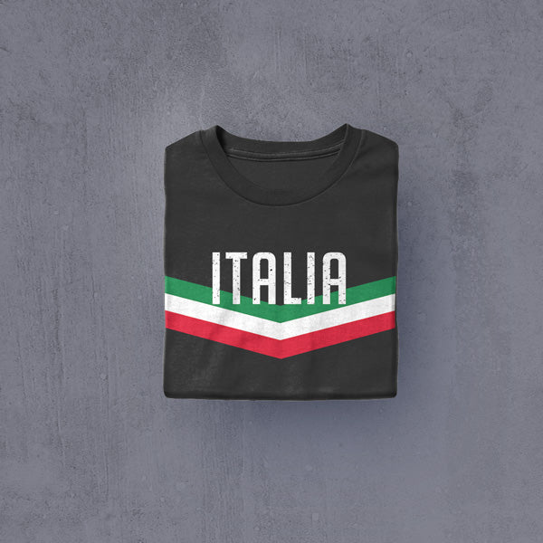 Italian Merch Adult Italia V Black T-Shirt – The Italian American Connection