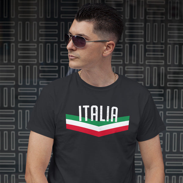 Italian Merch Adult Italia V Black T-Shirt – The Italian American Connection