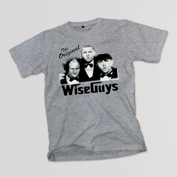 Original Wise Guys adult grey t-shirt on a table