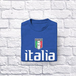 Italia Soccer adult navy t-shirt folded