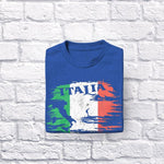 Italia Paint with Boot adult navy t-shirt folded
