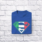 Superman adult navy t-shirt folded