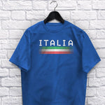 Italia Dots adult navy t-shirt on a hanger