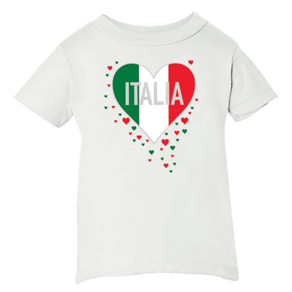 Italia hearts infant white t-shirt