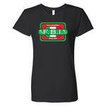 FBI Stamp V-Neck Black T-Shirt
