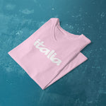 Bubble Italia ladies v-neck pink t-shirt folded