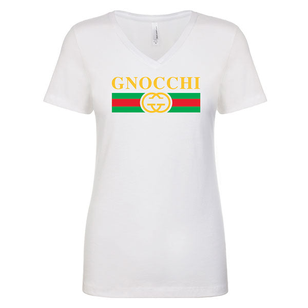 Gnocchi V-Neck White T-Shirt