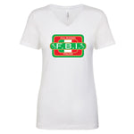 FBI Stamp V-Neck White T-Shirt