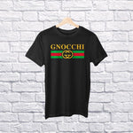 Gnocchi youth black t-shirt on a hanger