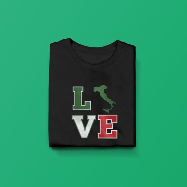 Love with boot youth girls black t-shirt folded