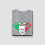 Superman youth gray t-shirt folded