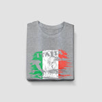 Italian paint with boot youth gray t-shirt folded