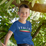 Italia dots youth navy t-shirt on a boy