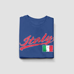 Italy baseball youth navy t-shirt folded