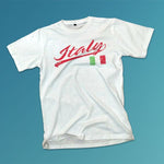 Italy baseball youth white t-shirt on a table